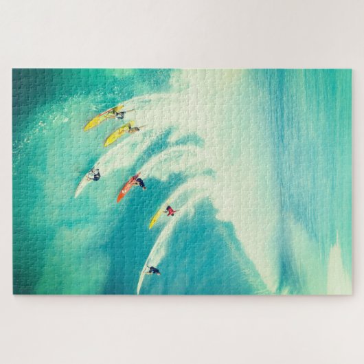Surf Surfeurs Surfing Sea Wave Puzzle (Horizontal)