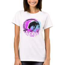 Surf T-Shirt, "Aloha Wave", voor vrouwen