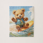 Surf Teddy Bear Puzzel: Avontuurlijke Puzzel (Verticaal)
