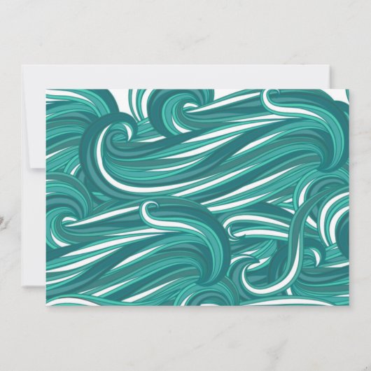 Surf Thème Anniversaire Invitation (Dos)