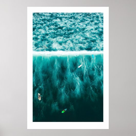 Surf Triptiek Kunstprints Scandi Oceaan Strand Poster (Voorkant)