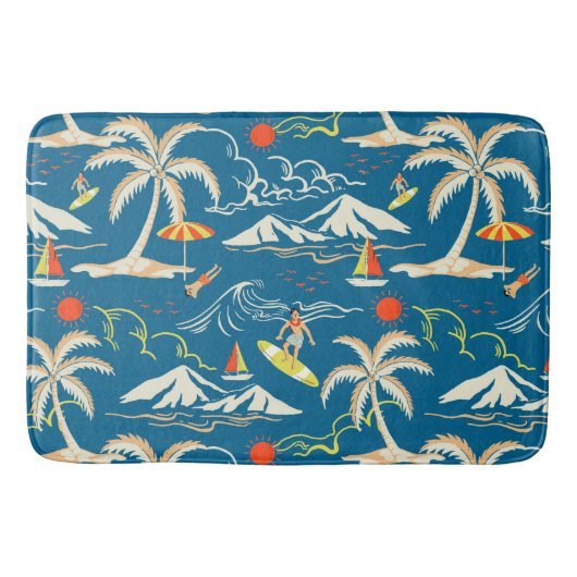Surf tropisch eiland badmat (Voorkant)