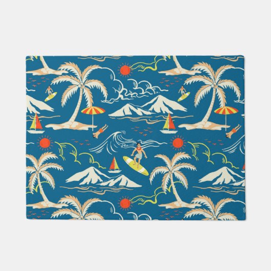 Surf tropisch eiland deurmat (Voorkant)