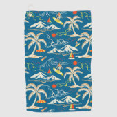 Surf tropisch eiland golfhanddoek (Voorkant)