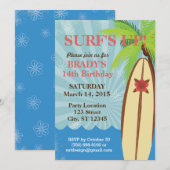 Surf Up Beach Party 5" x 7" Uitnodiging (Voorkant / Achterkant)