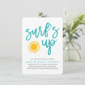 Surf Up Beach Party Invitation (Debout devant)
