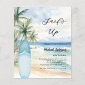 Surf Up Beach Surfboard verjaardagsuitnodiging (Voorkant)