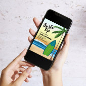 Surf Up Beach Thème Anniversaire Invitation