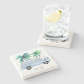 Surf Up Retro  Surfboards Stenen Onderzetter (Zijkant)