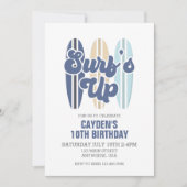 Surf Up Surboard Beach Invitation d'anniversaire (Devant)