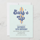 Surf Up Surboard Beach Invitation d'anniversaire (Devant)