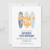 Surf Up Surboard Beach Invitation d'anniversaire (Devant)