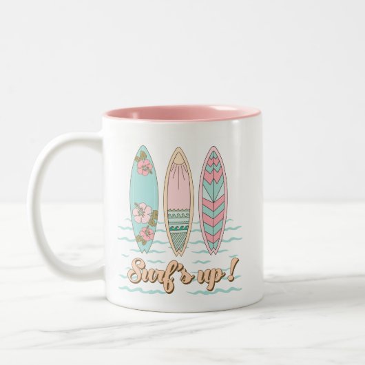 Surf Up Surfboard Beach Mug (Gauche)