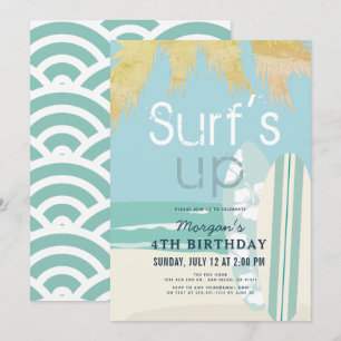 Surf Up Surfboards Beach Boy Verjaardag Kaart