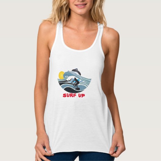 surf upT-Shirt Tanktop (Voorkant)
