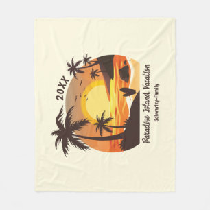  surf van  aanvalszonsondergang oranje bruin fleece deken