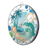 Surf van het eiland Metal Cage Dartboard Dartbord (Voorkant Rechts)