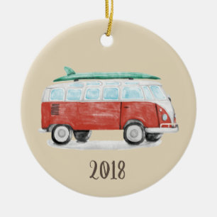 Surf van Keepasjaar Keramisch Ornament