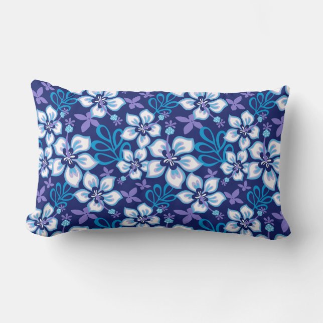 SURF van oerwoud (BLUE COMBO) Kussen (Voorkant)