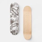 Surf Van Palms Surfboard Hawaiian Skateboard (Voorkant)