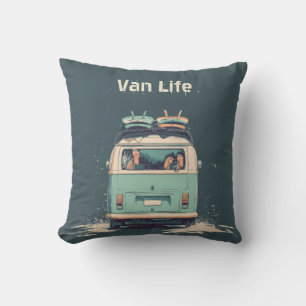 Surf Van Splash – Retro strandcamper Kussen