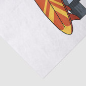 Surf Van Surfboard Palm Trees Surfende Surfer Wave Tissuepapier (Detail)