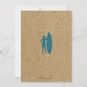 Surf vers le haut de rétro invitation de fête (Dos)