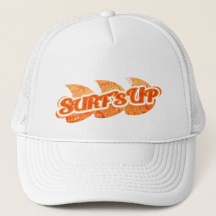 "Surf vers le haut" vague orange sur casquette bla