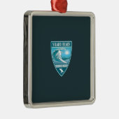 Surf Vilano Beach Florida Metalen Ornament (Rechts)