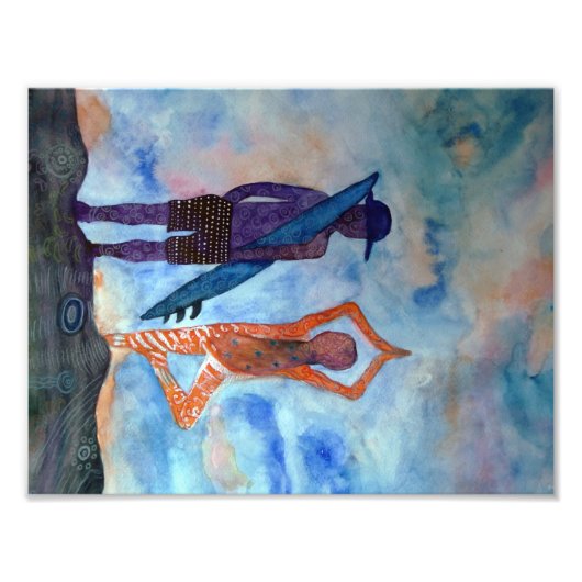 Surf violet Orange Yoga Photo (Devant)