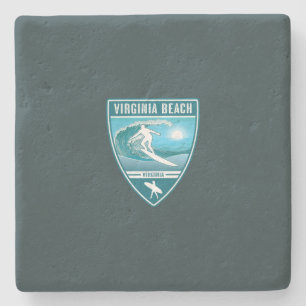 Surf Virginia Beach Virginia Stenen Onderzetter