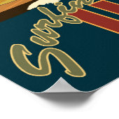 Surf Waikiki - Honolulu, Hawaii Affiche de voyage (Coin)