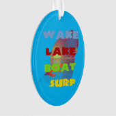 Surf Wake Lake Boat Ornament (voorkant)