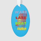 Surf Wake Lake Boat Ornament (voorkant)