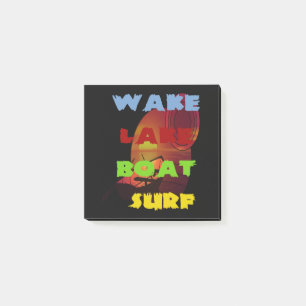Surf Wake Lake Boat Post-it® Notes