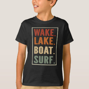 Surf Wake Lake Boat T-shirt