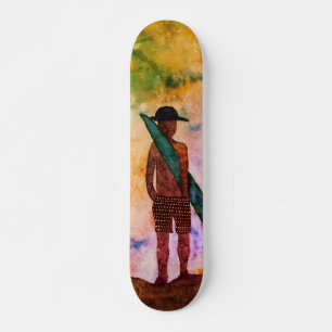 Surf Waterverf Art Skateboard