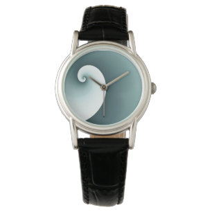 Surf Wave Blauwgroen Horloge