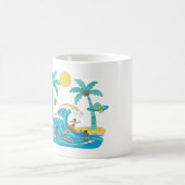 Surf & Waves – Cartoon Beach Gift Mug (Centre)