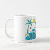 Surf & Waves – Cartoon Beach Gift Mug (Gauche)