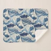 Surf Waves Sherpa Deken (Voorkant (horizontaal))