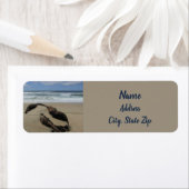 Surf Zand en driftwood West Coast Landscape Beach Etiket (Insitu)