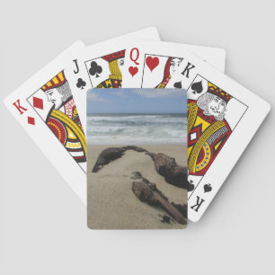Surf Zand en driftwood West Coast Landscape Beach Pokerkaarten