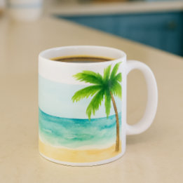 Surf Zand   Palmboom  Koffie  Koffiemok