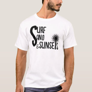 Surf Zand Zonsondergang Beach Vibes T-Shirt