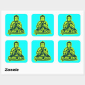 Surf Zen Vierkante Sticker (Vel)