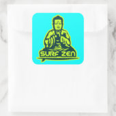 Surf Zen Vierkante Sticker (Tas)