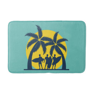 Surf zon- en palmbomen koel surf badmat