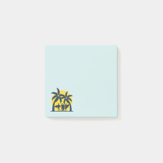 Surf zon- en palmbomen koel surf post-it® notes (Voorkant)