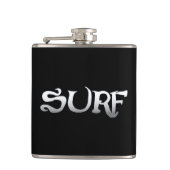 Surf zwart omwikkelde kolf heupfles (Voorkant)